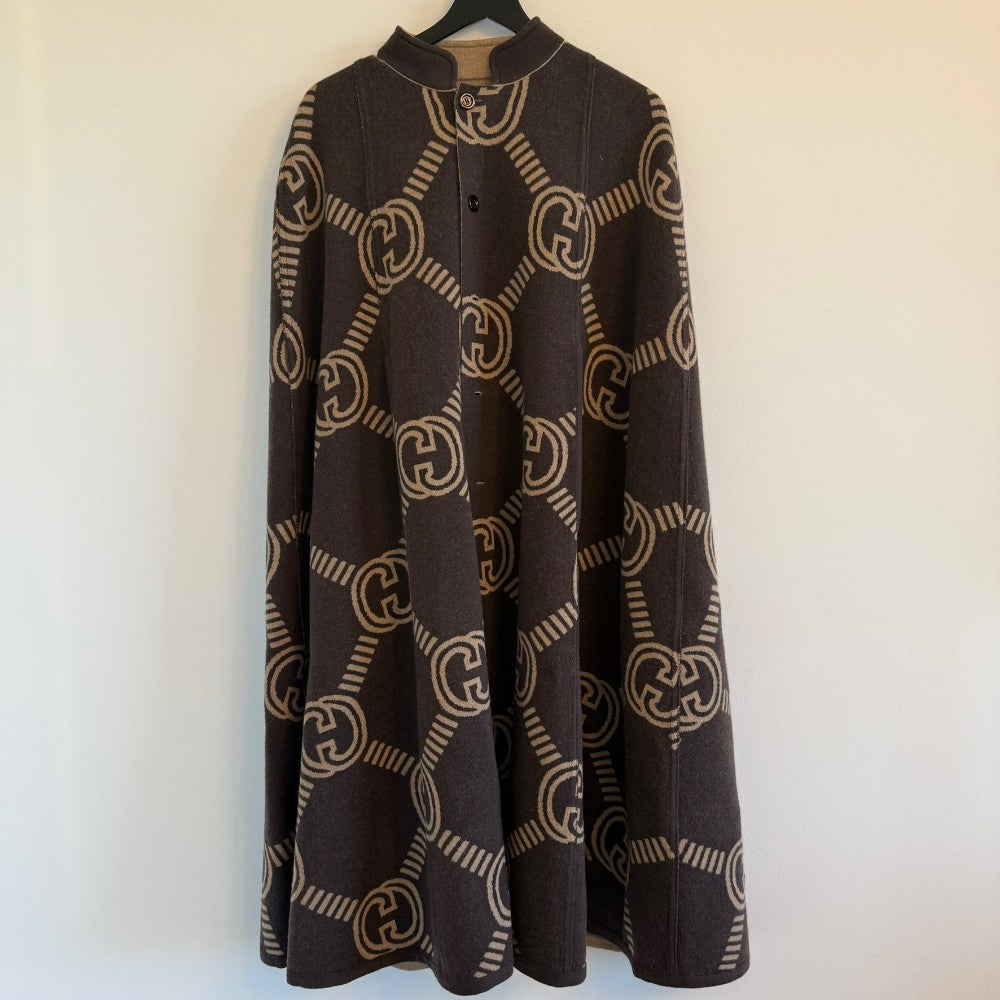 Gucci Reversible GG Wool Cape|169