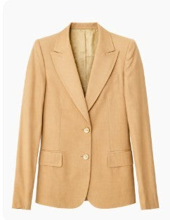 Gucci Light Tan 100% Silk tailored blazer Size US6, IT40|548