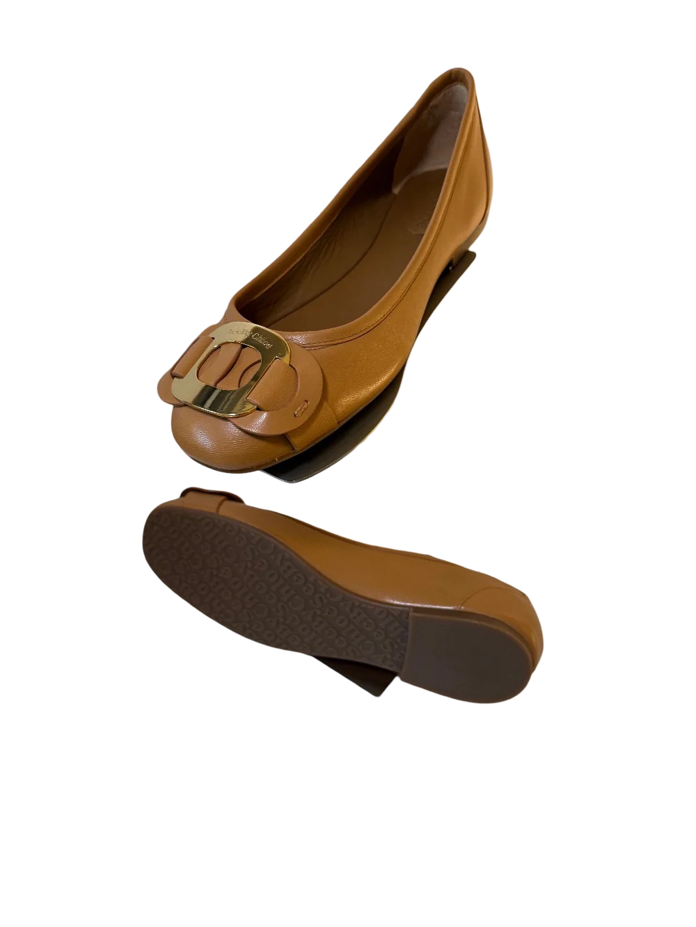 SEEBYCHLOÉ Ballet Flat, Color: Tan, Size 36
