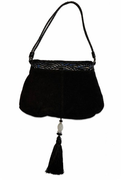 Saint Laurent Black Evening Bag. Velvet (Vintage 2004) SIze Small