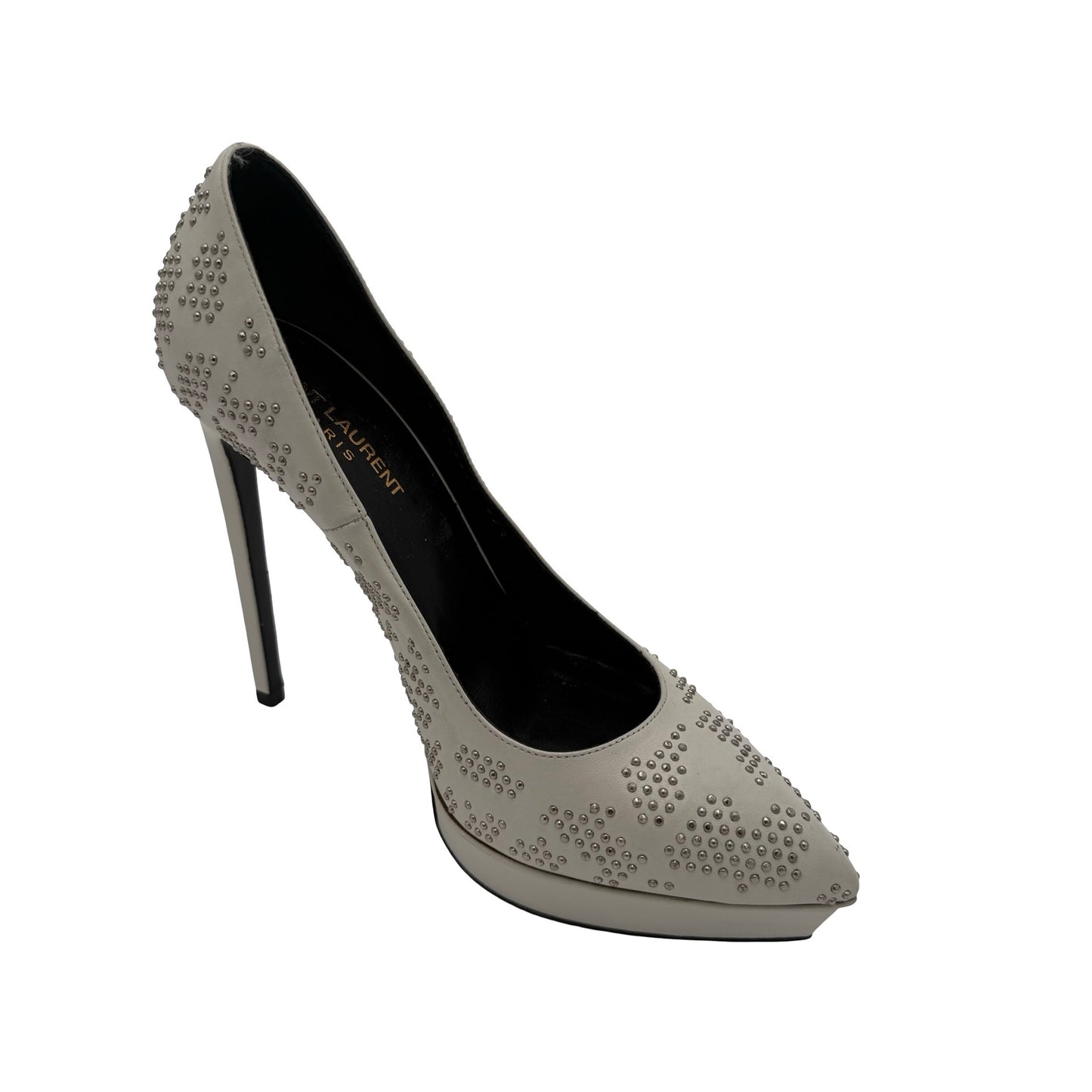 Saint Laurent Studded Pointed Toe Stiletto Pumps Size 39 1/2