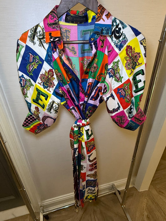 VERSACE BUTTON UP DRESS 40|59