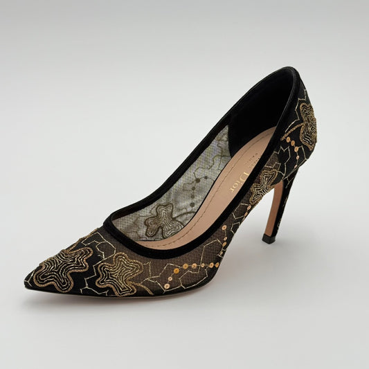 Christian Dior Mesh Printed Pumps Size 36 1/2|133