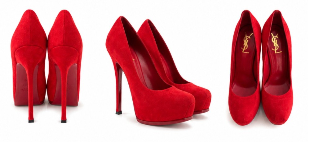 Yves Saint Laurent Tribtoo 105 Suede Pumps Size 40.5/US 10-10.5|623