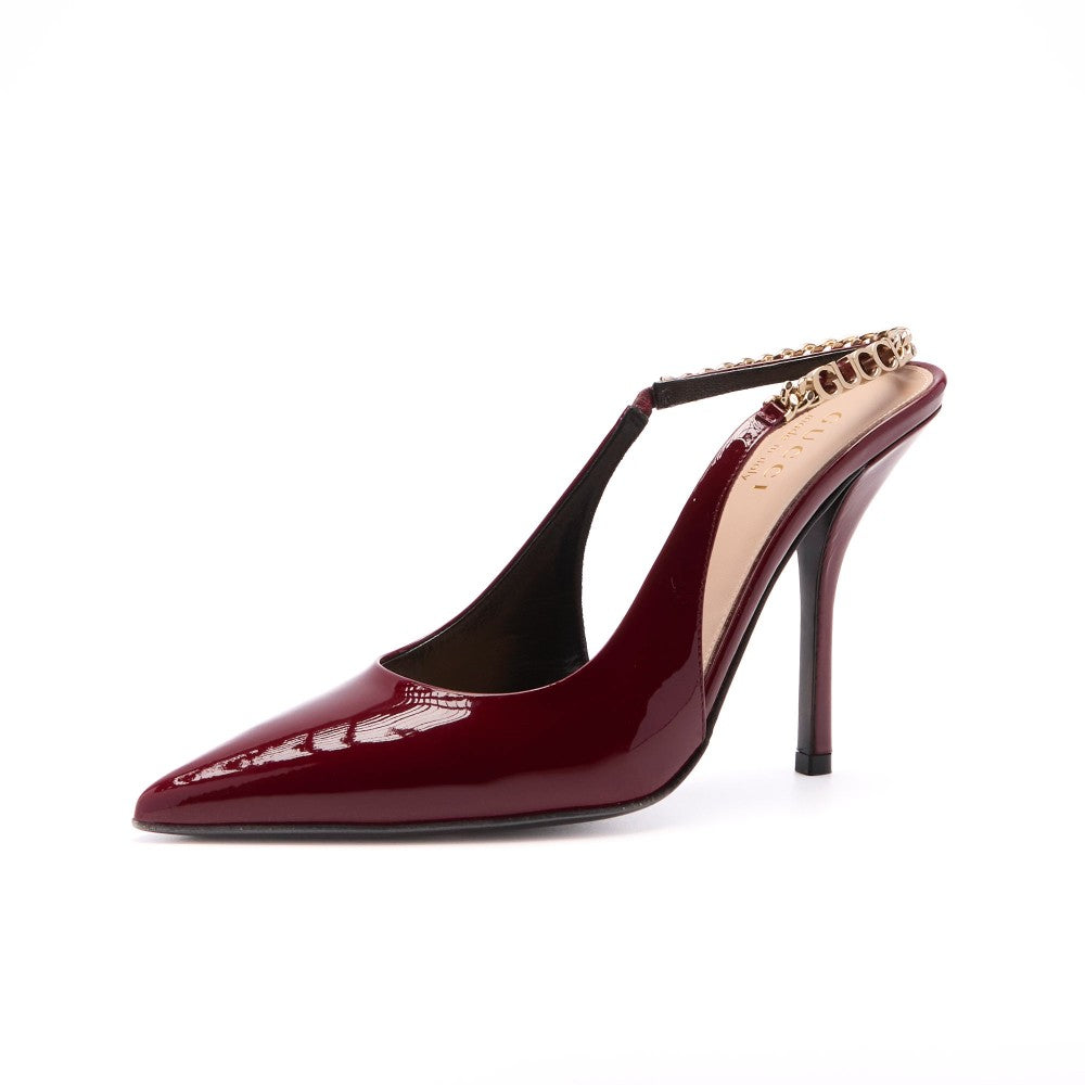 Gucci Signora Slingback Pumps Size 37 1/2 NEW|103