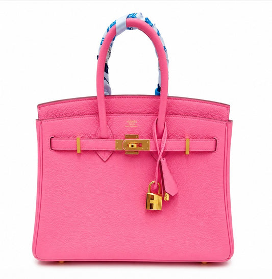 Herrnes Birkin 35 Pink with Gold Hardware Size|618