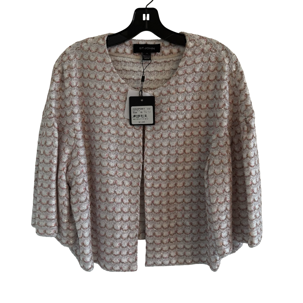 St John Sequins Shimmer Jacket Size 16 New|455