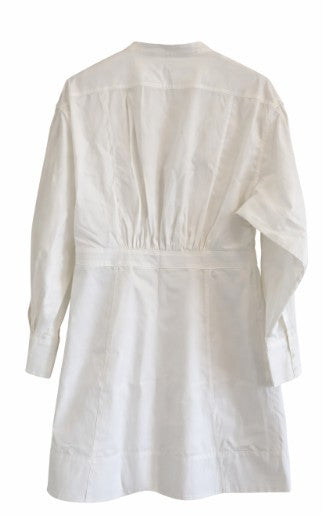 Burberry White Mock Neck Mini Dress Size US14|560