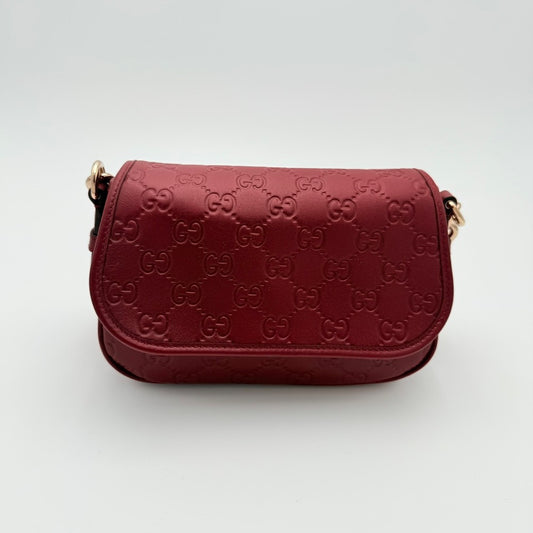 Gucci Mini Shoulder Bag Burgundy New|183