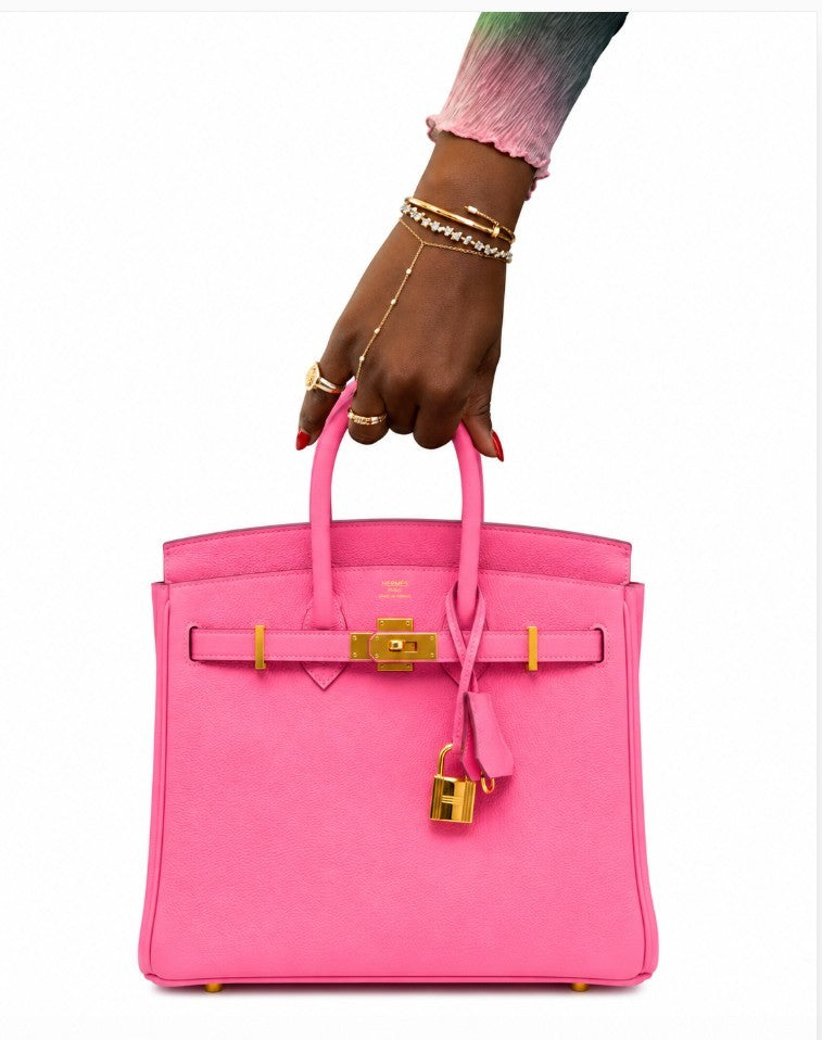 Herrnes Birkin 35 Pink with Gold Hardware Size|617