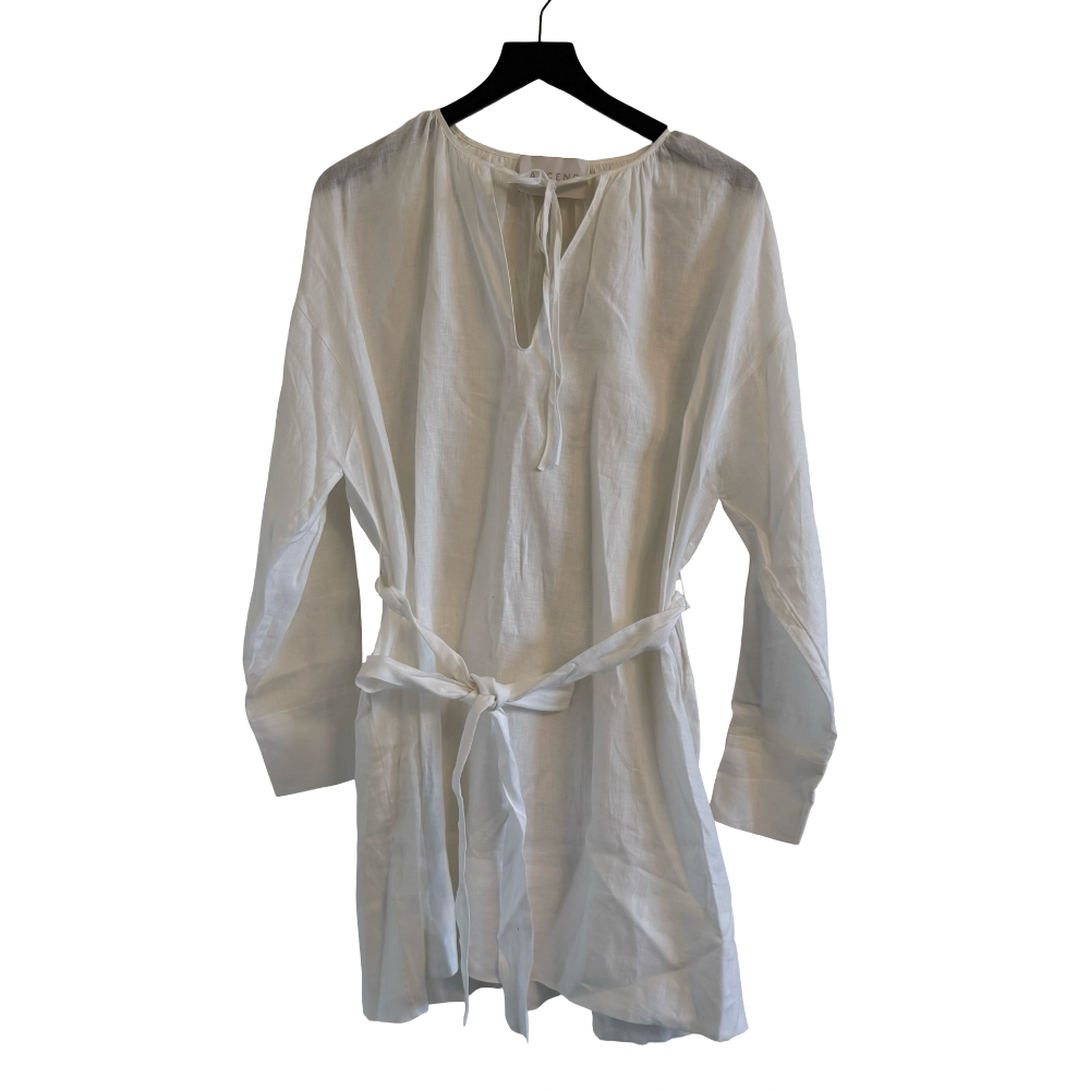 Asceno Santorini Linen Mini Dress Size Medium New|482