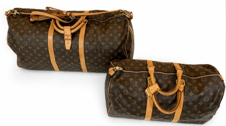 Louis Vuitton Brown Monogram Keepall Travel Bag 55|607