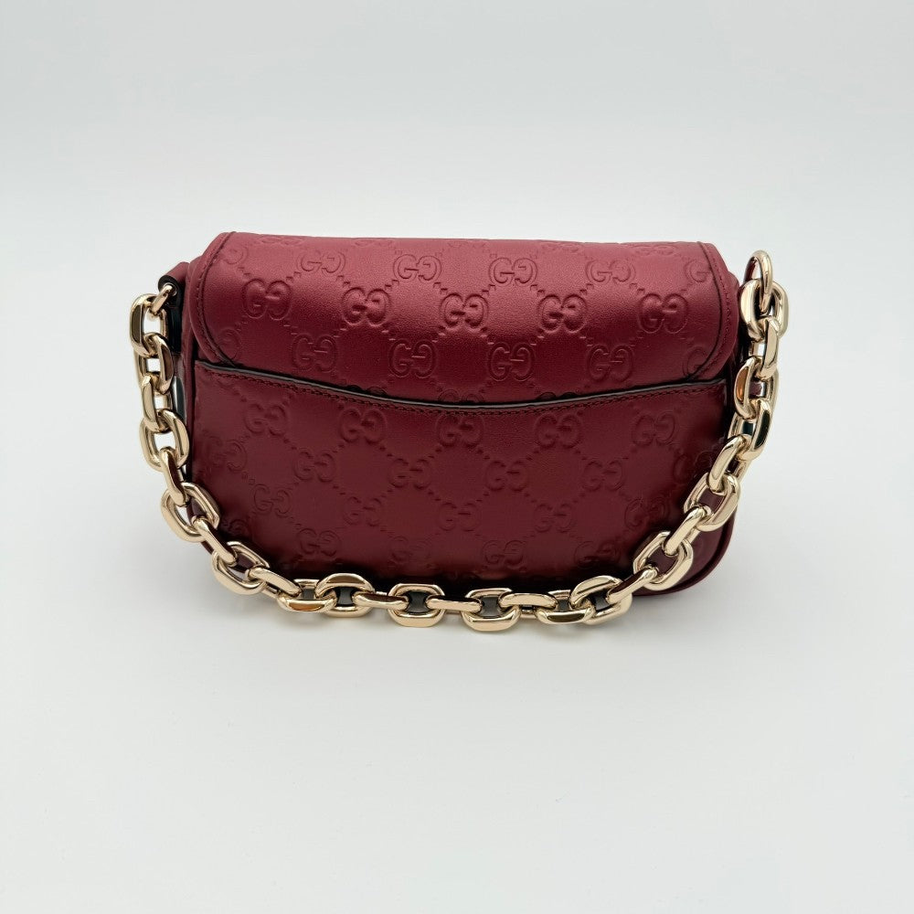 Gucci Mini Shoulder Bag Burgundy New|185