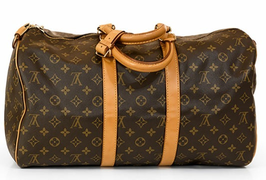 Louis Vuitton Brown Monogram Keepall Travel Bag 45|611