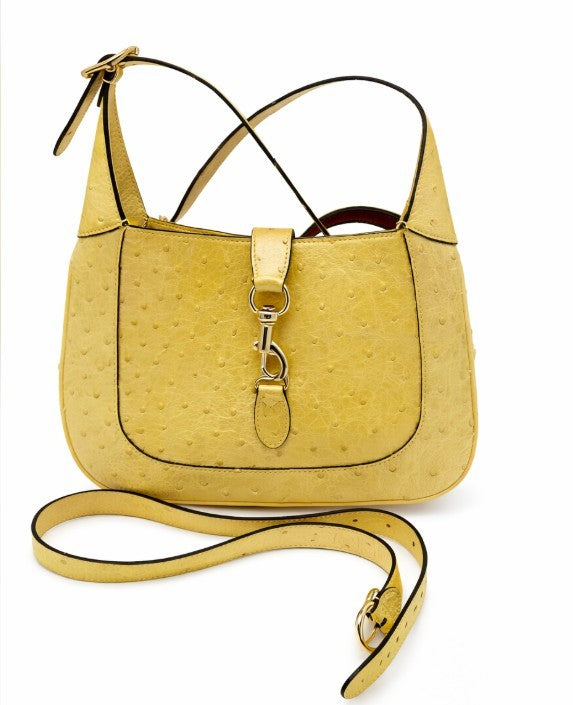 Gucci Ostrich Piston Lock Jackie 1961 Small (New)|521