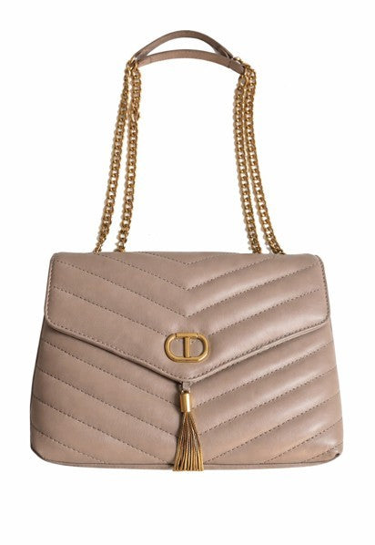 Twinset Quilted Taupe Handbag|510