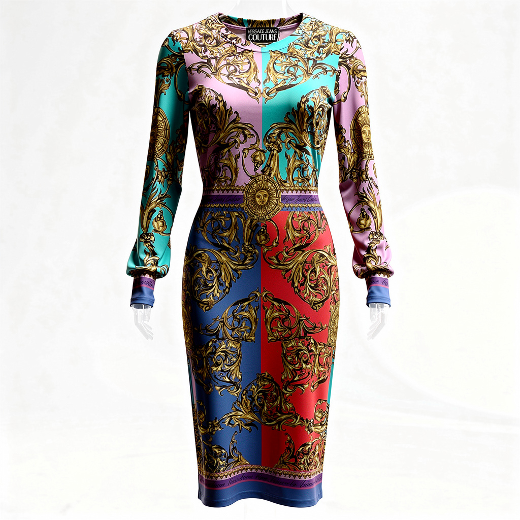Versace Couture Long Sleeve Dress Size 4