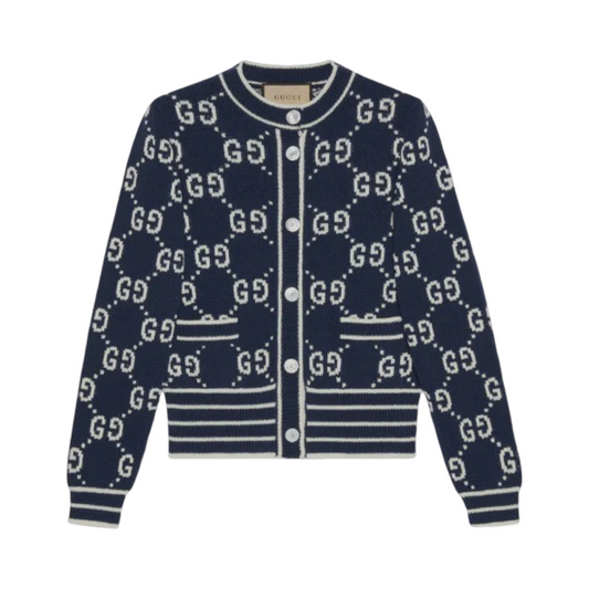 GUCCI Cardigan BLUE/WHITE - New with tags