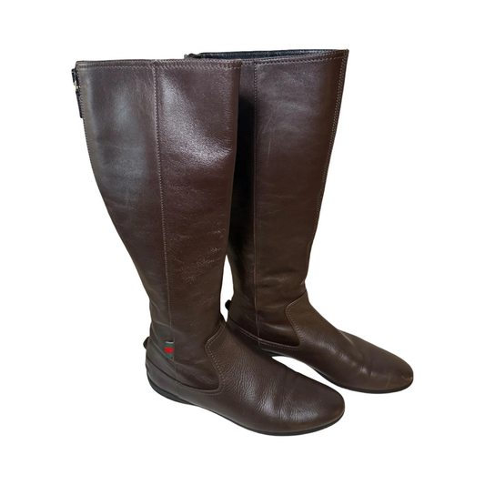 GUCCI Boots Praga Printed Size 38 1/2