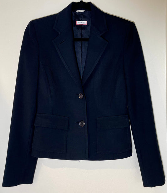 Max & Co Black Cropped Blazer Size US 4
