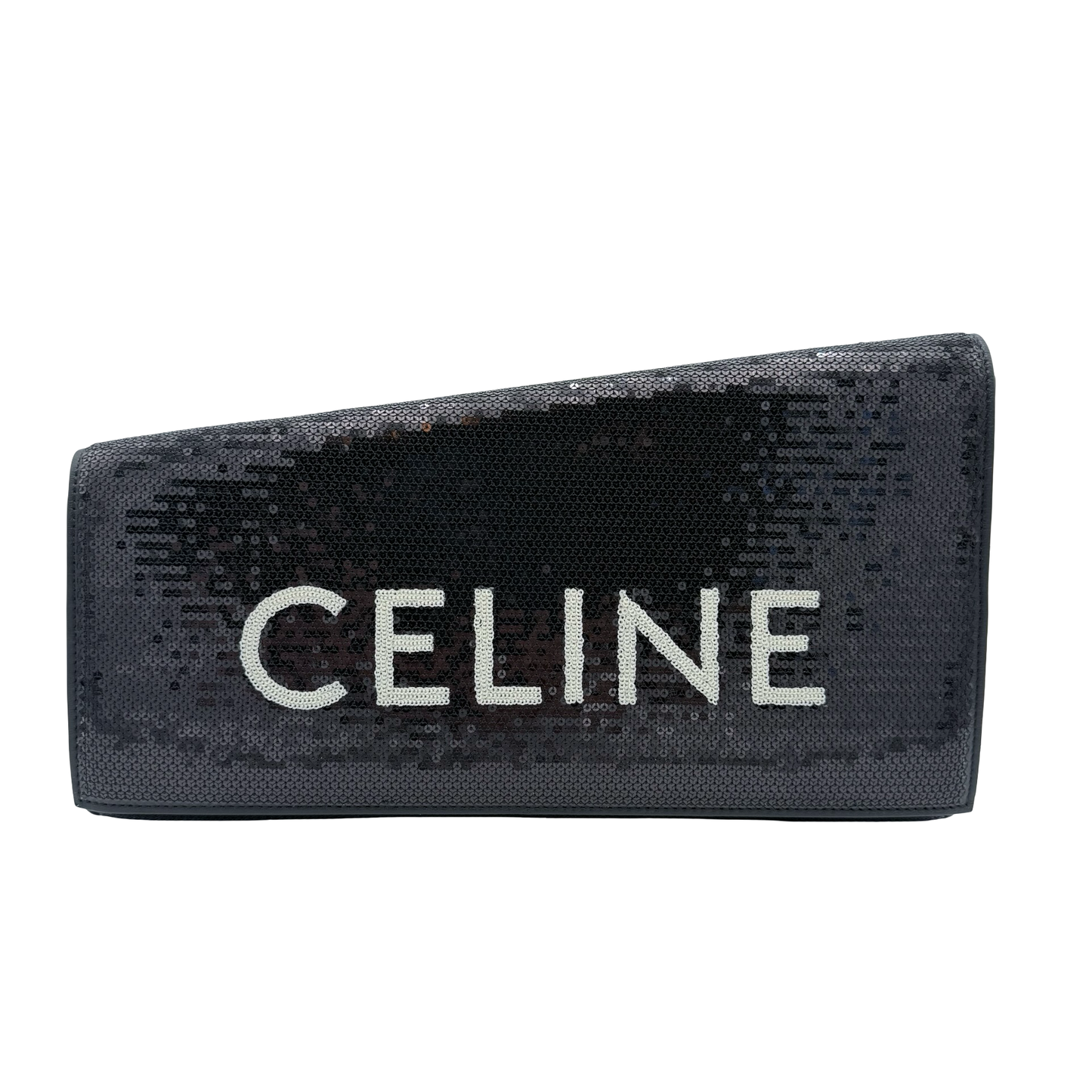 Celine Sequin Logo Clutch New