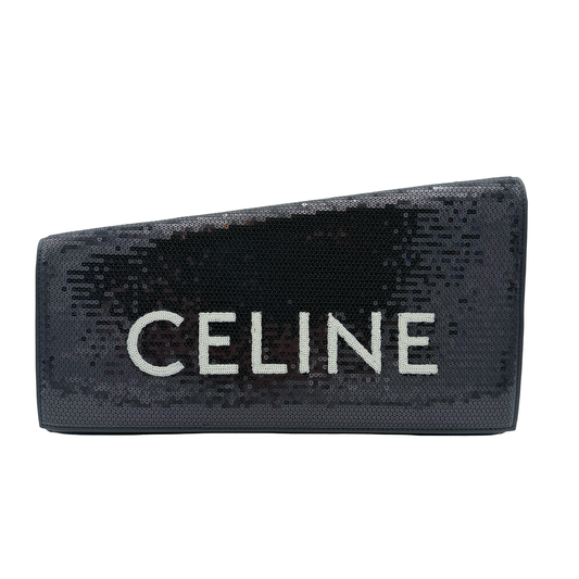 Celine Sequin Logo Clutch New
