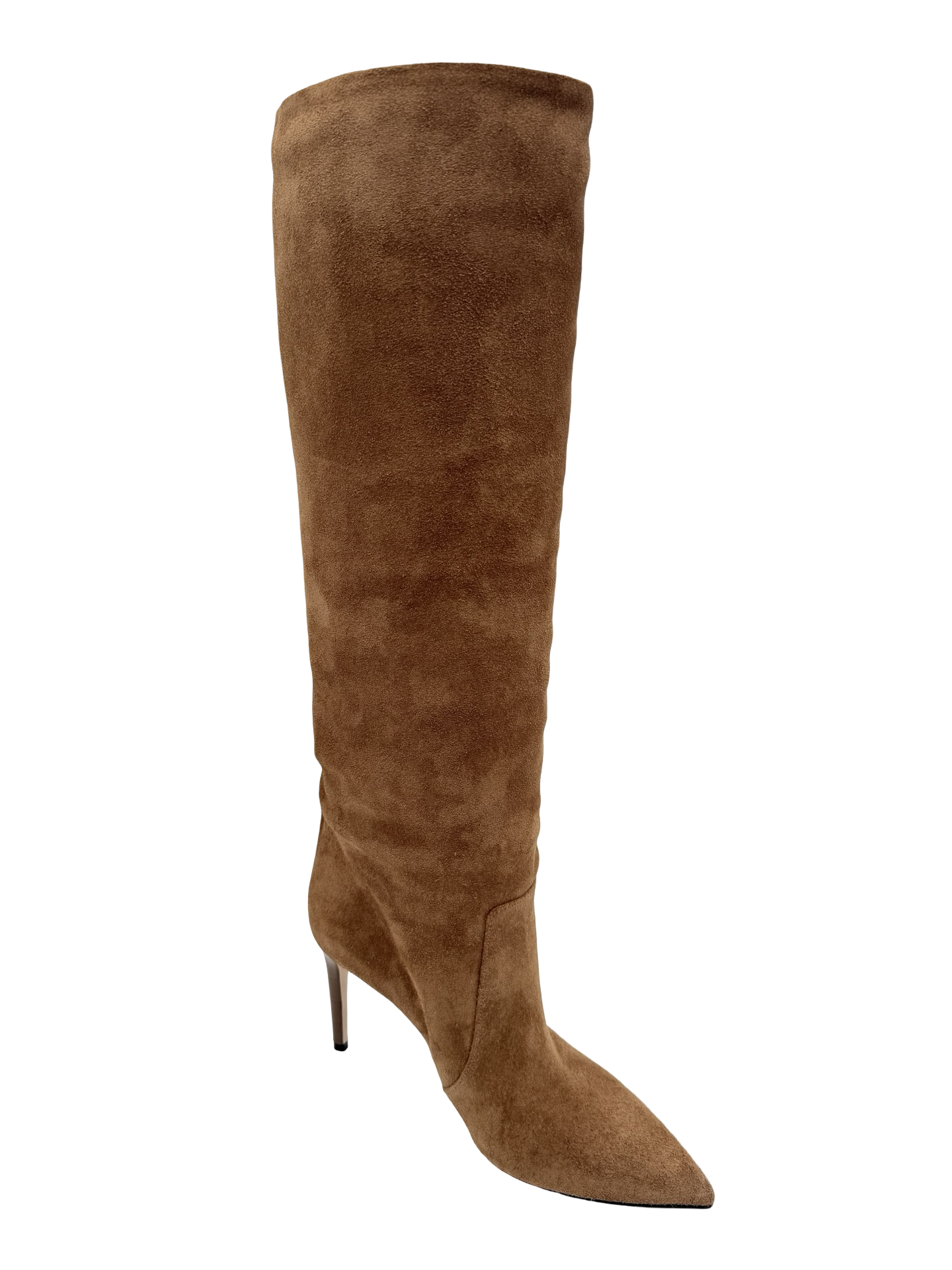 Paris Texas Brown Caramel Anja Suede Boots Size 38