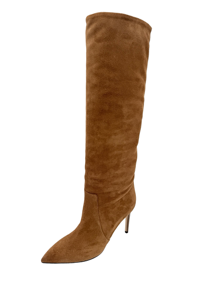 Paris Texas Brown Caramel Anja Suede Boots Size 38