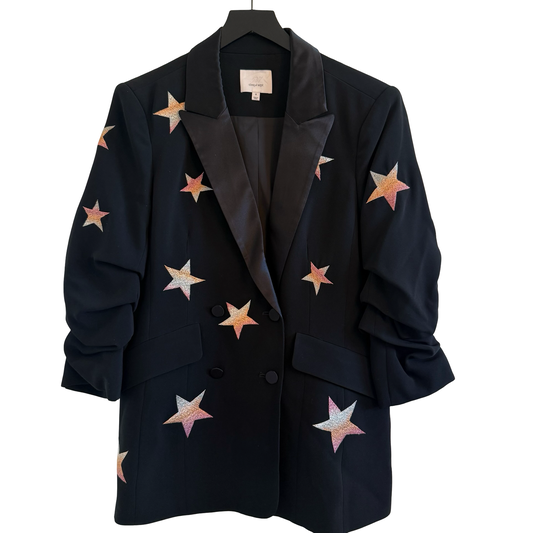Cinq a Sept Lila Embroidered Star Blazer Size 8