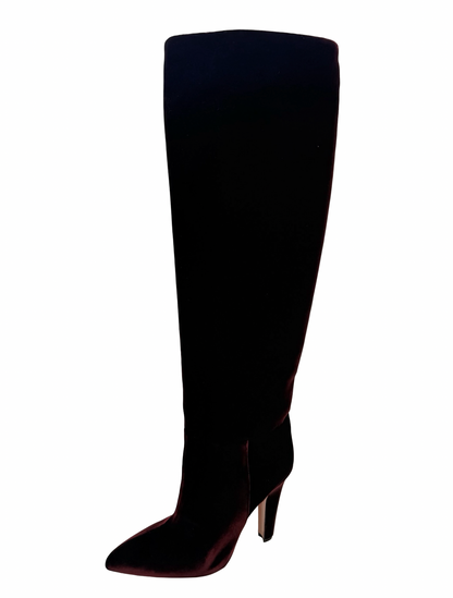 Paris Texas Pinot Noir Velvet Elsa Knee High Boot 100 Size 38