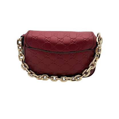 Gucci Mini Shoulder Bag Burgundy New