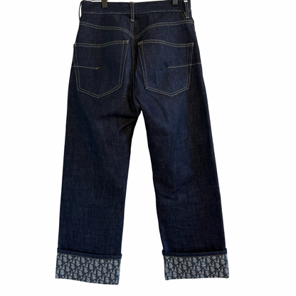 Christian Dior Jeans Oblique Logo Cuffs Size 36 / US 4
