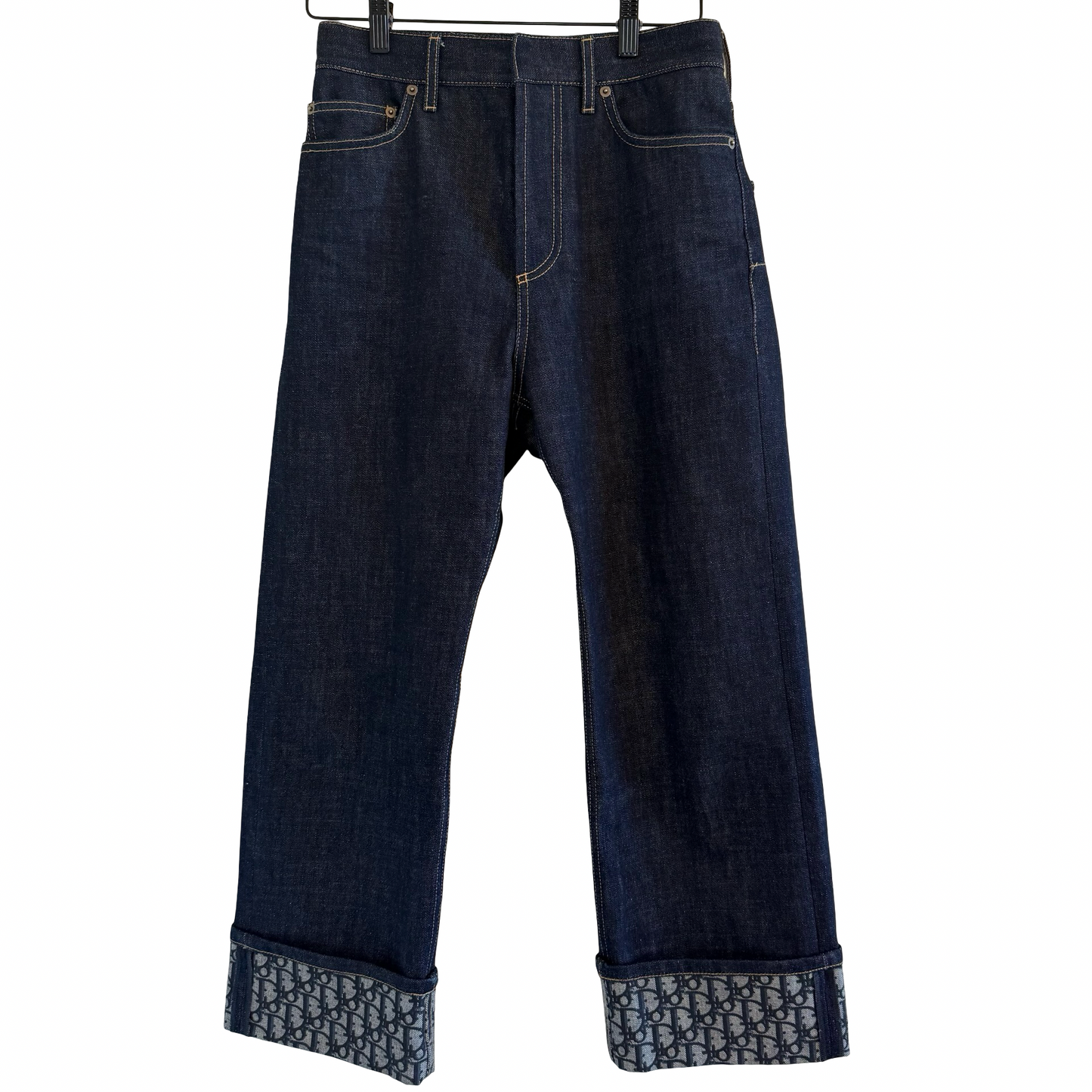 Christian Dior Jeans Oblique Logo Cuffs Size 36 / US 4