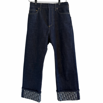 Christian Dior Jeans Oblique Logo Cuffs Size 36 / US 4