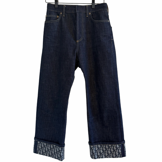 Christian Dior Jeans Oblique Logo Cuffs Size 36 / US 4