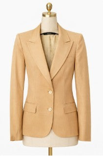 Gucci Light Tan 100% Silk tailored blazer Size US6, IT40|549