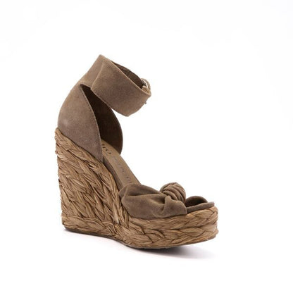 Pedro Garcia Suede Espadrille Wedge Sandals Size 36 1/2 New|109