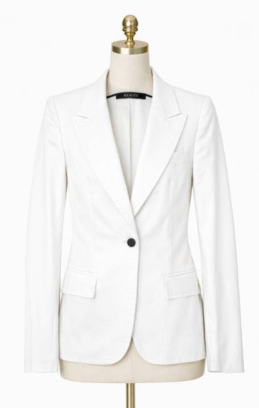 Gucci white Tailored Blazer - Size US6, IT 42|550