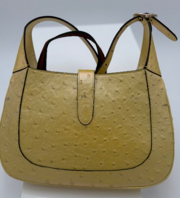 Gucci Ostrich Piston Lock Jackie 1961 Small (New)|522
