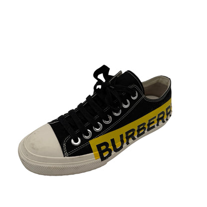 Burberry Logo Print Low Top Canvas Sneakers Size 37 1/2