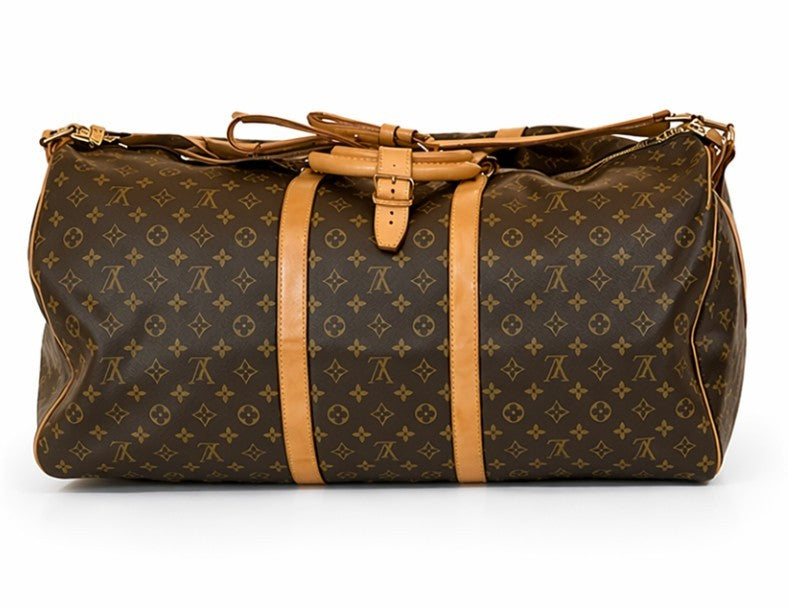 Louis Vuitton Brown Monogram Keepall Travel Bag 55|608