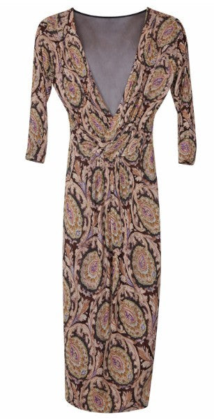 Etro Paisley print, Wrap style dress, Size US8, IT44|555