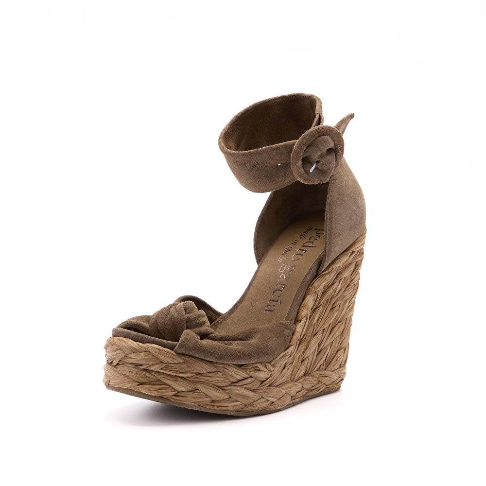 Pedro Garcia Suede Espadrille Wedge Sandals Size 36 1/2 New|110