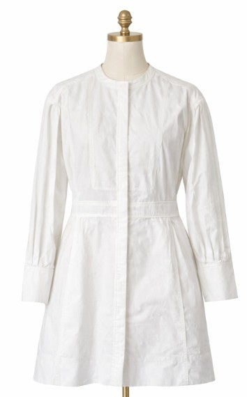 Burberry White Mock Neck Mini Dress Size US14|558